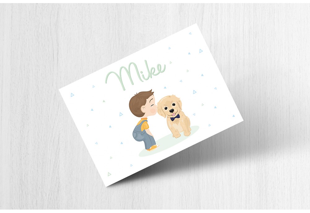 Jongen met lieve hond Jongen met lieve hond